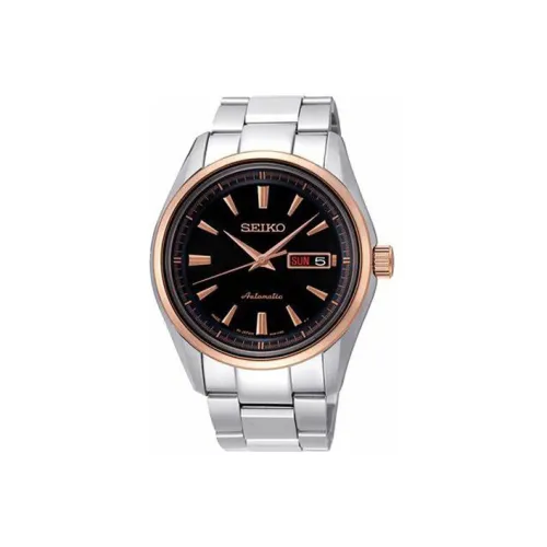 SEIKO Автоматический Механический Механизм Мужские Часы 41 мм Черный