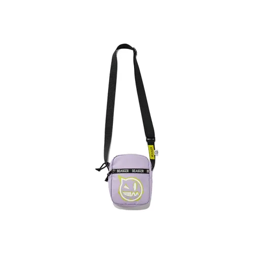 BEASTER Ghost Collaboration Polyester Crossbody Bag Regular Unisex Black Purple Бренд BEASTER модель Ghost материал полиэстер сумка через плечо обычный размер унисекс цвет черный фиолетовый