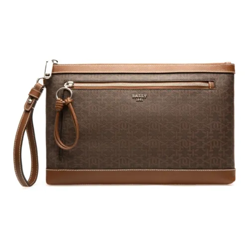 BALLY HARVEY Ткань Клатч Средний Мужской Коричневый