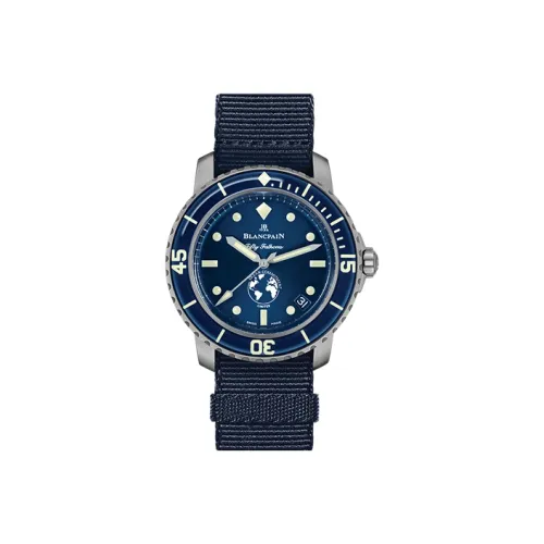 BLANCPAIN Автоматический Механический Часы Мужские FIFTY FATHOMS 40,3 мм Синий