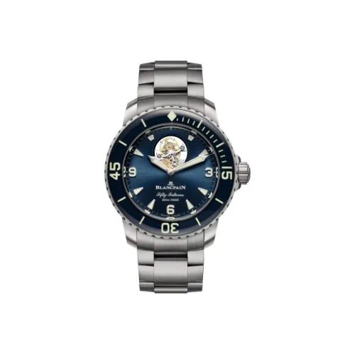 BLANCPAIN FIFTY FATHOMS Автоматический Механический Часы Мужские 45 мм Синий Циферблат Титан Корпус Часов