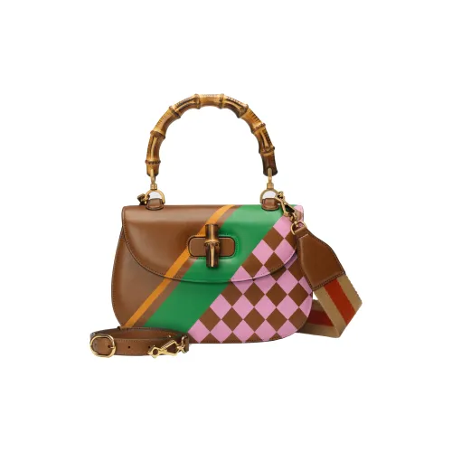 GUCCI Кожа Сумка через плечо Сумка среднего размера Женская Коричневая