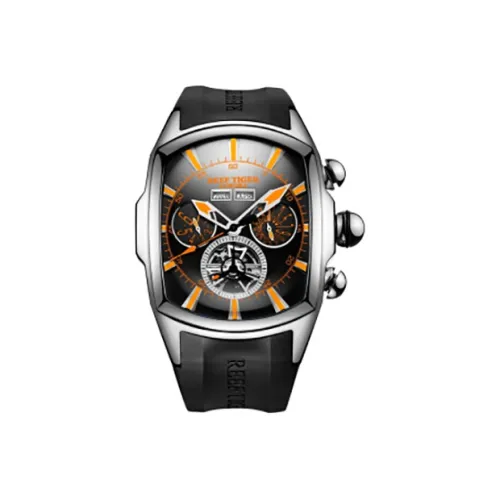 REEF TIGER Aurora Collection Tank II Автоматический Механический Механизм Часы Мужские Черный Циферблат