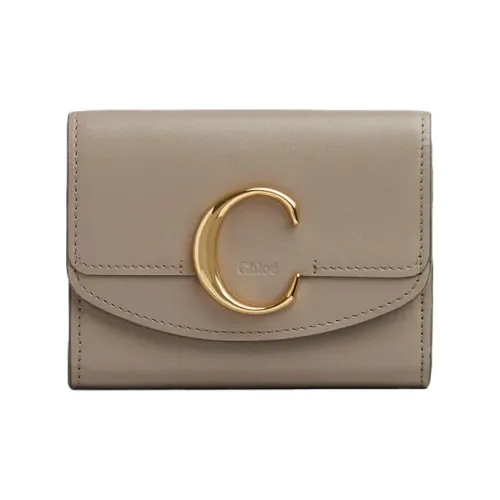 Chloe Chloé сумки Гладкая отделка Телячья кожа Кошелек Женские Тауповый