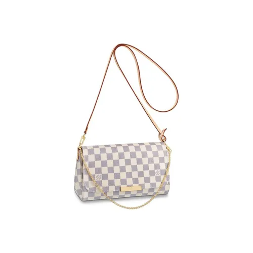 LOUIS VUITTON Favorite Кожа Сумка через плечо Сумка на плечо Средняя Женская Бежевая Желтая