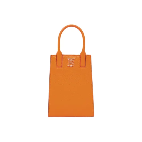 Burberry Monogram Корова Кожа Сумка Мини Женская Оранжевая