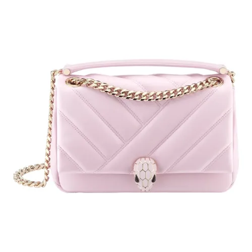 BVLGARI Lambskin Сумка через плечо Маленькая Женская Розовая