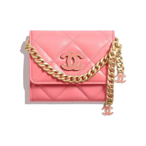 CHANEL WOC Овечья кожа Сумка через плечо Бананка Женская Кораллово-розовая