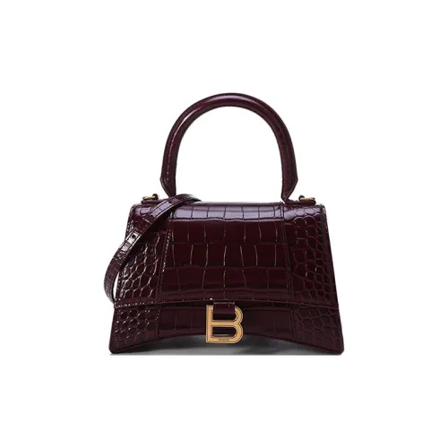 Balenciaga Hourglass Коровья кожа Антикварный стиль Сумка Hourglass Сумка через плечо Сумка Маленькая Женская