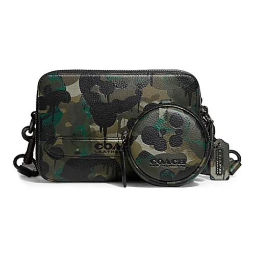 COACH Charter Кожа Сумка через плечо Маленькая Мужская Камуфляж