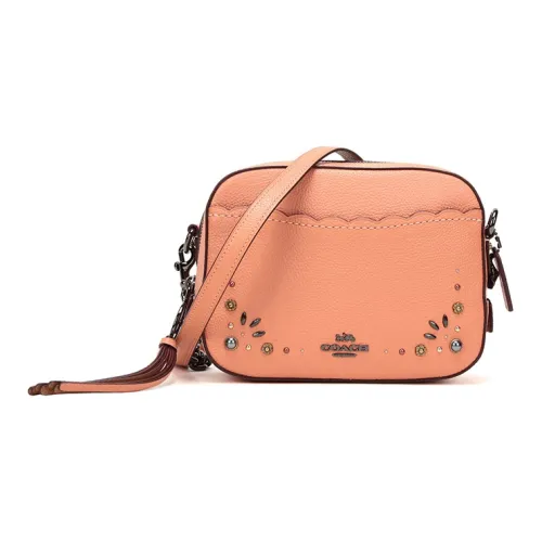 COACH Camera Полированная кожа GRAIN LEATHER Camera Сумка Сумка через плечо Маленькая женская сумка Апельсин