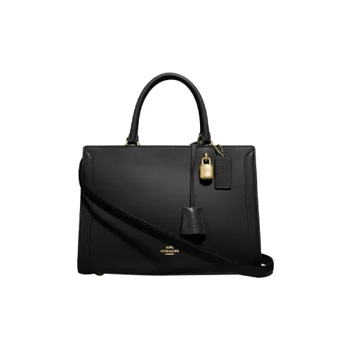 COACH Zoe Кожа Сумка Сумка через плечо Сумка через плечо Средний Женская Черная