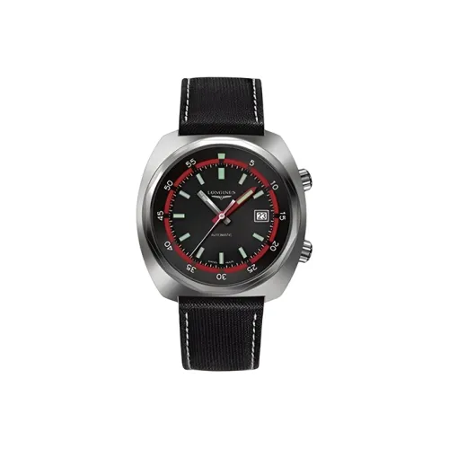 LONGINES Автоматический Механический Механизм Мужские Классические Винтажные Часы 43 мм Черные