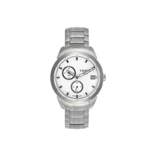 TISSOT Sports Collection Кварцевый механизм Мужские часы Часы 43 мм Серебристый циферблат Титан Корпус часов Титан Ремешок