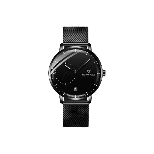 FAIRWHALE Driver Collection Кварцевый механизм ремешок из нержавеющей стали мужские часы черный циферблат
