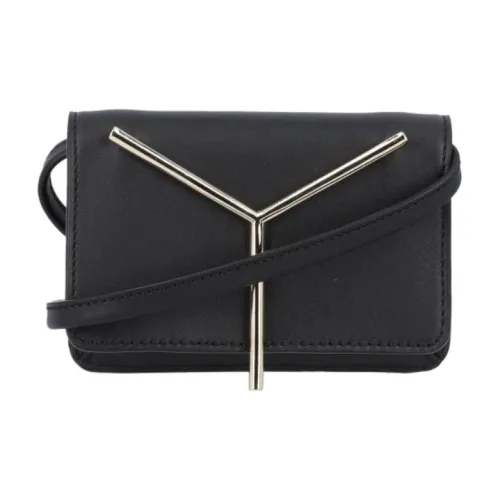 YProject Сумка через плечо из коровьей кожи женская черная