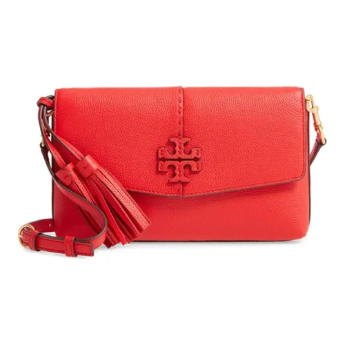 TORY BURCH McGraw Кожа Одно плечо Ручная сумка Сумка через плечо Женская Красная