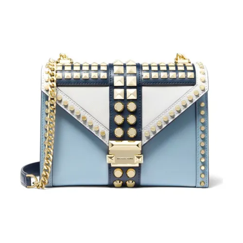MICHAEL KORS Whitney Кожа Конверт Сумка Сумка через плечо Сумка на плечо Женская Белая Синяя Многоцветная
