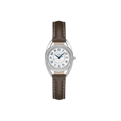 LONGINES Rider Collection Кварцевый механизм Женские часы 26 мм Серебристый циферблат Корпус из нержавеющей стали Кожаный ремешок