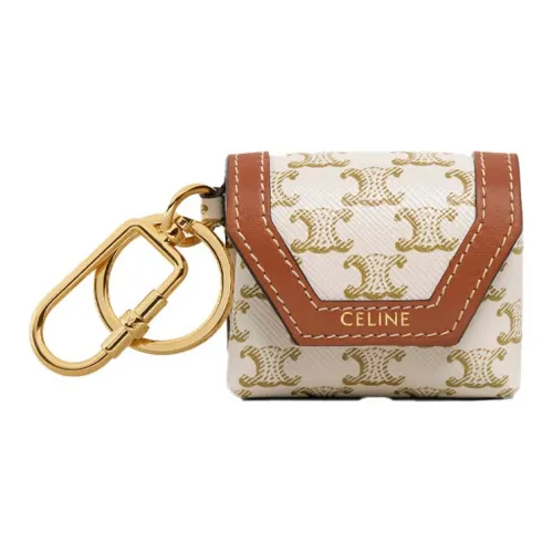 CELINE Коровья кожа Ключ Eco Friendly Защитный чехол для наушников Женские Коричневый