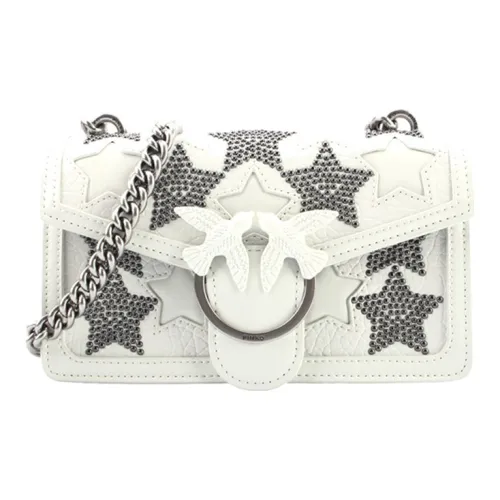 PINKO Любовь IconSIMPLY Коровья кожа Bird Сумка Swallow Сумка Сумка через плечо Маленькая Women's White