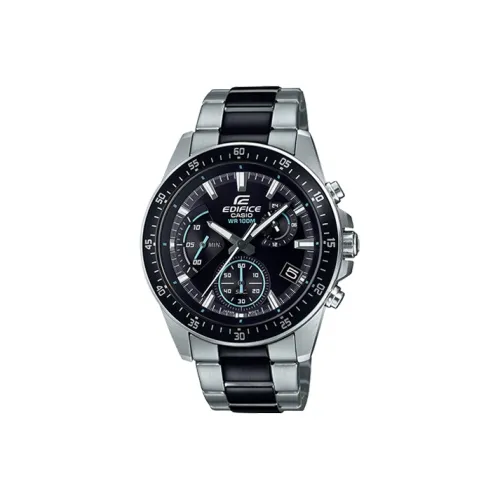 CASIO EDIFICE Кварцевый механизм нержавеющая сталь ремешок мужские часы черный циферблат