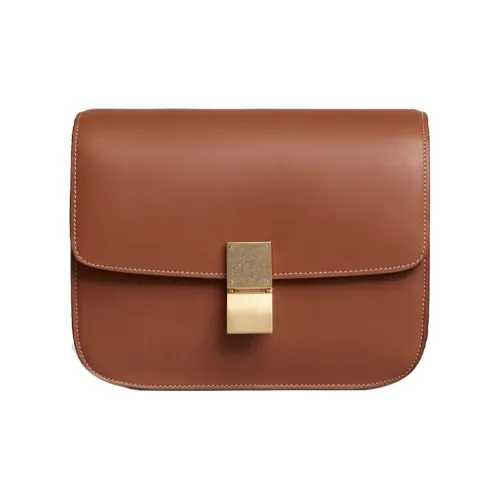 CELINE Классический Bo Коровья кожа Сумка через плечо Сумка на плечо Женская Конфетный Рыжевато-коричневый