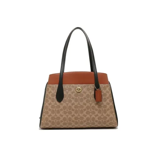 COACH Lora ПВХ Сумка Сумка через плечо Женская Коричневая