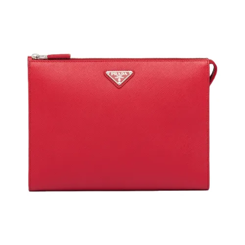 PRADA Saffiano кожа клатч мужской красный
