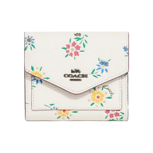 COACH Кожа Конверт Сумка Кошелек Женская Белая