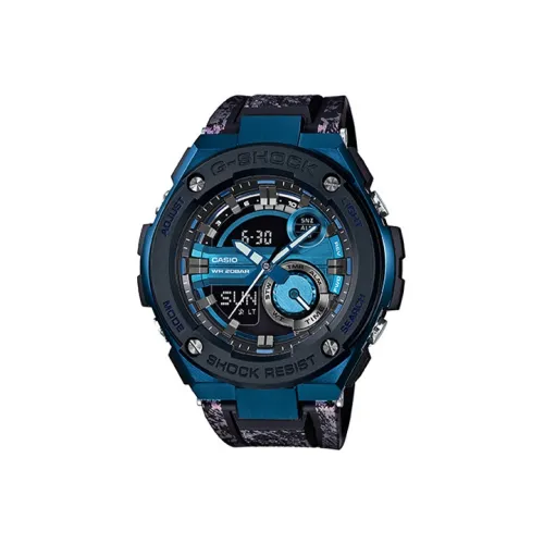 CASIO G SHOCK Collection Кварцевый механизм Кожаный ремешок Часы Мужские Синий циферблат