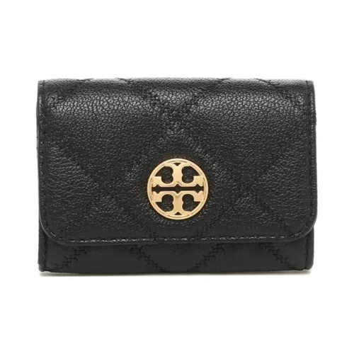 TORY BURCH TB Willa Кожа Держатель для визиток Кошелек Картхолдер Стандартный Женский Черный