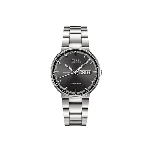 MIDO Автоматический Механический Мужской Часы Commander 40 мм Серые
