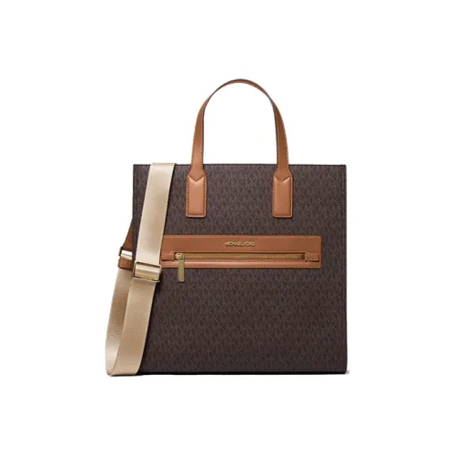 MICHAEL KORS Kenly Холст Тоут Сумка Сумка для покупок Сумка Сумка через плечо Большая Женская Желудево-коричневая