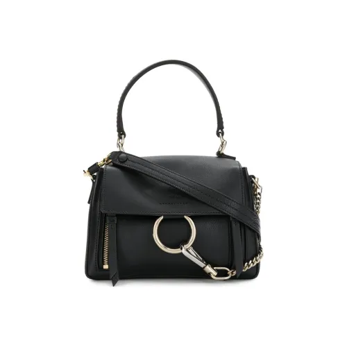 Chloe Chloé сумки Коровья кожа Сумка через плечо Сумка среднего размера Женская Черная