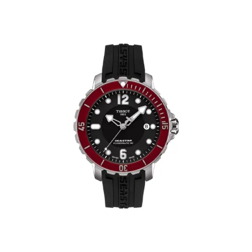 Tissot Starfish Collection Автоматический Механический Механизм Мужские Часы Часы 42 мм Черный Циферблат