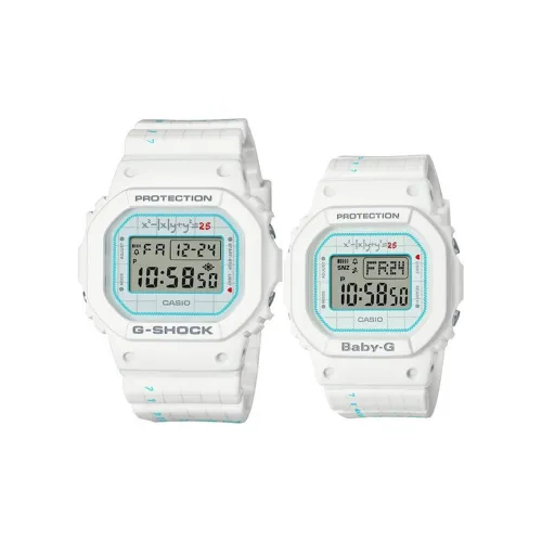 CASIO г Shock+Baby г Collection Кварцевый механизм Смольный ремешок Часы Женские Белый циферблат