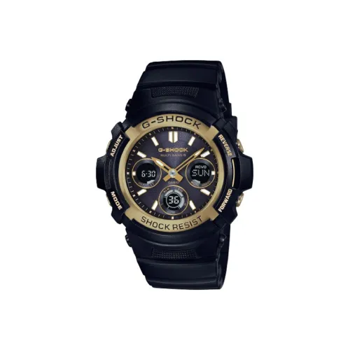 CASIO G Shock Classic Collection Кварцевый механизм Смольный ремешок Часы Мужские Черный циферблат AWG M100SBG 1A