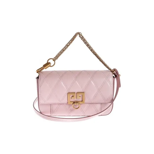 Givenchy Сумка через плечо с узором "Ромб" из овчины с лоскутным шитьем мини женская цвет розово-вишневый