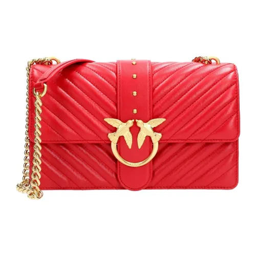 PINKO Love Icon Коровья кожа Bird Сумка Swallow Сумка Сумка через плечо Средний Женские Красный