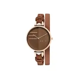 Темно-коричневый циферблат часов