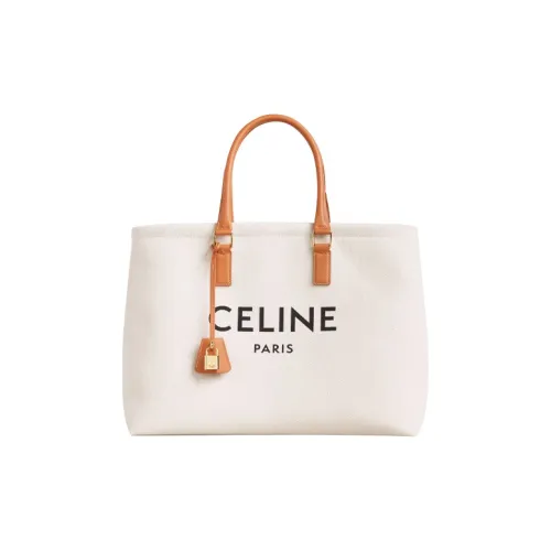 CELINE Телячья кожа с принтом сумка-тоут сумка для покупок сумка через плечо женская натуральный коричневый