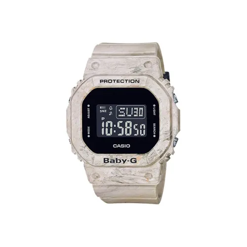 CASIO Малыш г Utility Wavy Мраморный Тема Кварцевый Механизм Смольный Ремешок Часы Женские Черный Циферблат