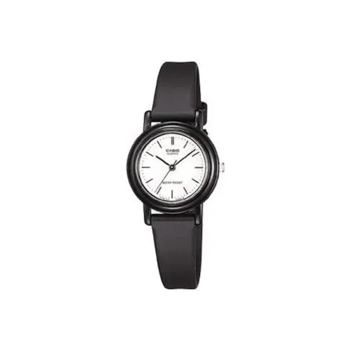CASIO YOUTH Collection LQ Круглый Disk THREE Булавка Кварцевый механизм Смола Ремень Часы Женские Белый Циферблат