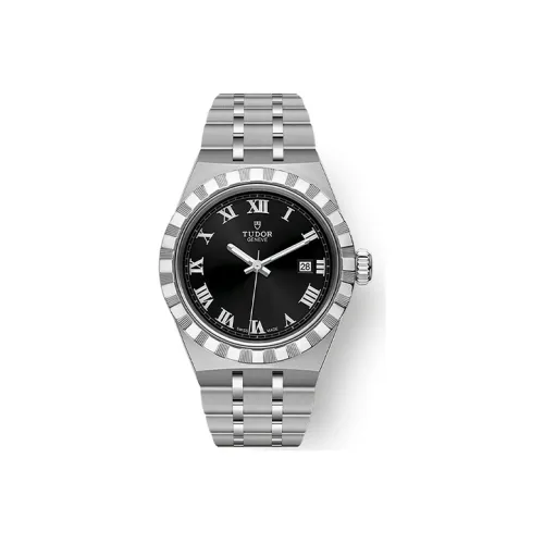 TUDOR Royal Collection Автоматический Механический Механизм Женские Часы 28 мм Черный Циферблат Стальные Оправа Часов Стальной Ремешок