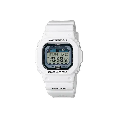 CASIO G SHOCK Collection Кварцевый механизм Смола Ремешок Часы Мужские Белый Циферблат GLX 5600 7JF