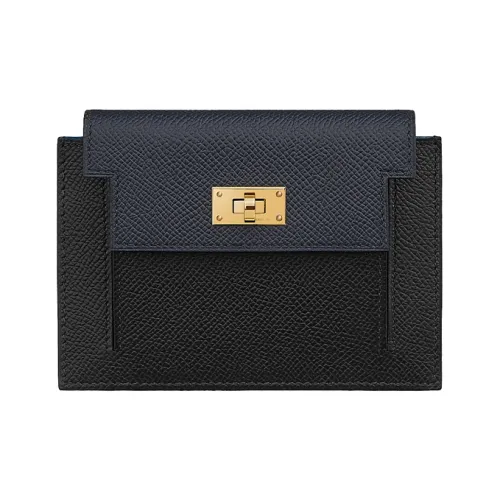 HERMES Kelly Pocket Коровья кожа Кошелек Женские Индиго