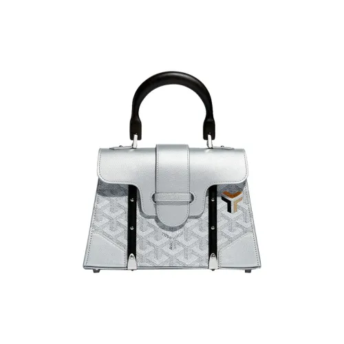 GOYARD Saigon Телячья кожа Через плечо Одно плечо Сумка Saigon Сумка Мини Women's Silver Ограниченный выпуск