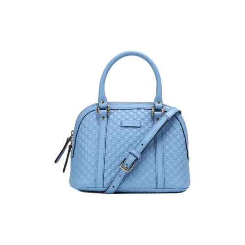 GUCCI Корова Кожа Конусообразная Сумка Портативная Сумка через плечо Женский Светло-Синий Цвет Candy Color