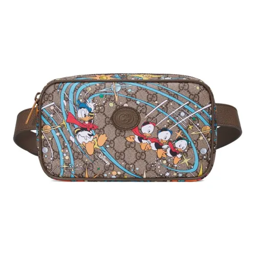 GUCCI Disney Холст с кожей Слинг-сумка Сумка на пояс Унисекс Эбеновый